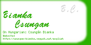 bianka csungan business card